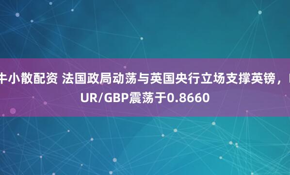 牛小散配资 法国政局动荡与英国央行立场支撑英镑，EUR/GBP震荡于0.8660